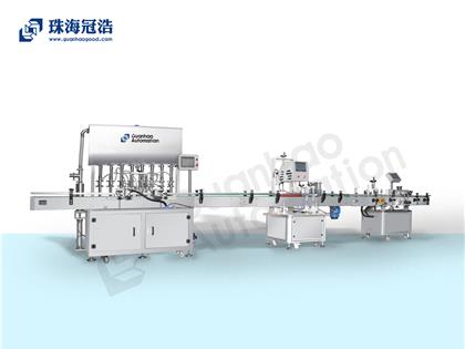 自動化膏體、液體灌裝、旋蓋、貼標生產線